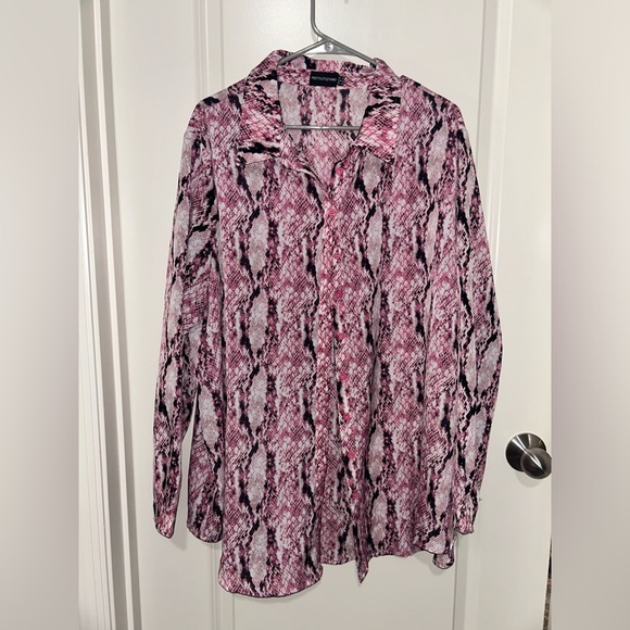 PrettyLittleThing Pink Snake Print Top in Size 16 - Picture 3 of 8